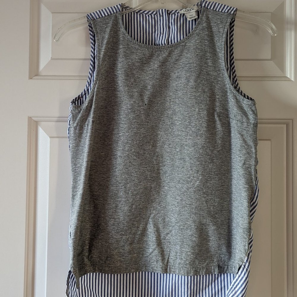 J Crew sleeveless spring/summer striped blouse Size XXS